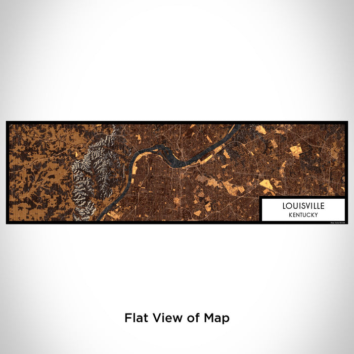 Flat View of Map Custom Louisville Kentucky Map Enamel Mug in Ember