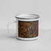 Left View Custom Louisville Kentucky Map Enamel Mug in Ember