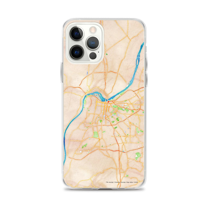 Custom Louisville Kentucky Map iPhone 12 Pro Max Phone Case in Watercolor