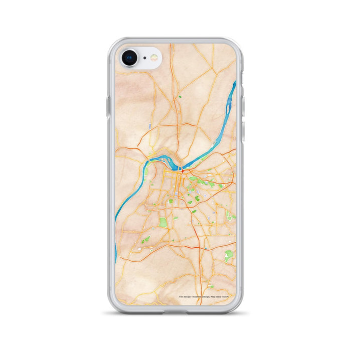 Custom Louisville Kentucky Map iPhone SE Phone Case in Watercolor