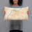 Person holding 20x12 Custom Louisville Kentucky Map Throw Pillow in Watercolor