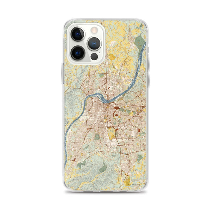Custom Louisville Kentucky Map iPhone 12 Pro Max Phone Case in Woodblock