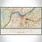 Louisville Kentucky Map Print Landscape Orientation in Woodblock Style With Shaded Background