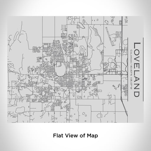 Rendered View of Loveland Colorado Map Engraving on 20oz Stainless Steel Insulated Bottle with Bamboo Top