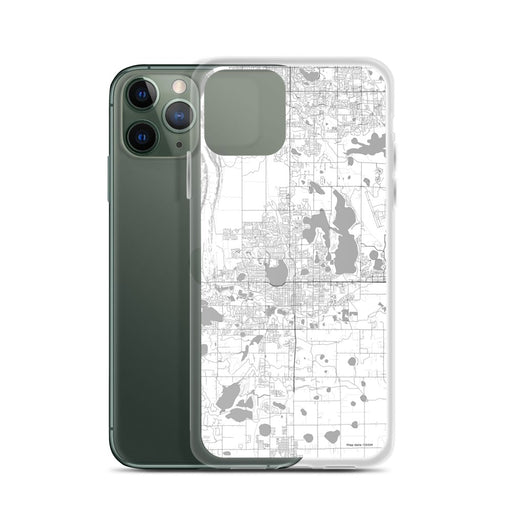 Custom Loveland Colorado Map Phone Case in Classic on Table with Laptop and Plant