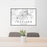 24x36 Loveland Colorado Map Print Landscape Orientation in Classic Style Behind 2 Chairs Table and Potted Plant