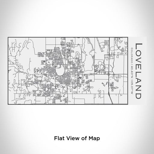 Rendered View of Loveland Colorado Map Engraving on 17oz Stainless Steel Insulated Cola Bottle in White
