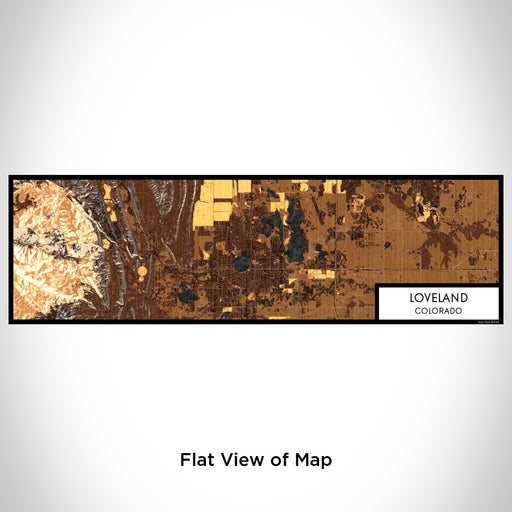 Flat View of Map Custom Loveland Colorado Map Enamel Mug in Ember