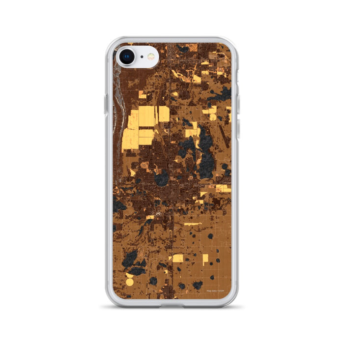 Custom Loveland Colorado Map iPhone SE Phone Case in Ember