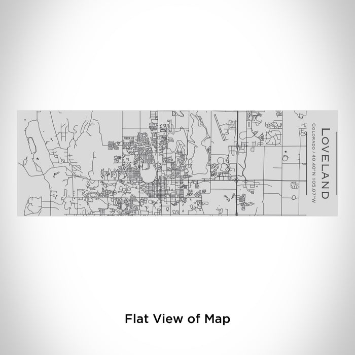 Rendered View of Loveland Colorado Map Engraving on 10oz Stainless Steel Insulated Cup with Sipping Lid