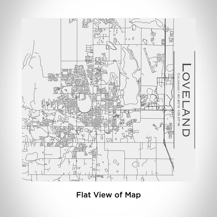 Rendered View of Loveland Colorado Map Engraving on 17oz Stainless Steel Insulated Tumbler in White
