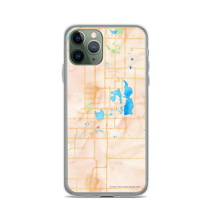 Custom Loveland Colorado Map Phone Case in Watercolor