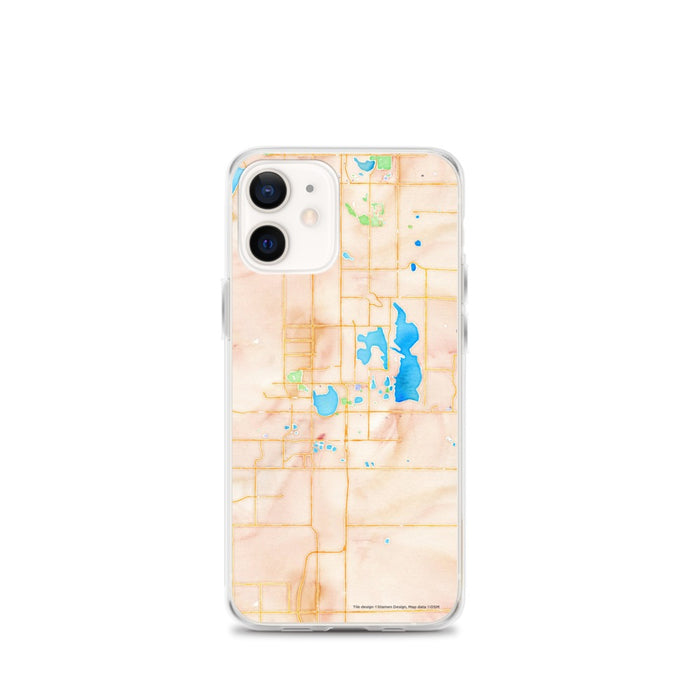 Custom Loveland Colorado Map iPhone 12 mini Phone Case in Watercolor