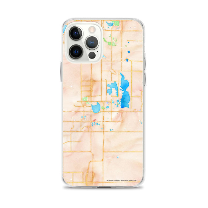 Custom Loveland Colorado Map iPhone 12 Pro Max Phone Case in Watercolor
