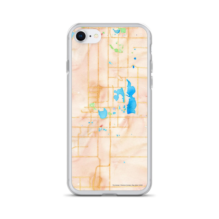 Custom Loveland Colorado Map iPhone SE Phone Case in Watercolor
