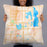 Person holding 22x22 Custom Loveland Colorado Map Throw Pillow in Watercolor