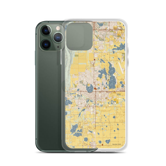 Custom Loveland Colorado Map Phone Case in Woodblock on Table with Laptop and Plant