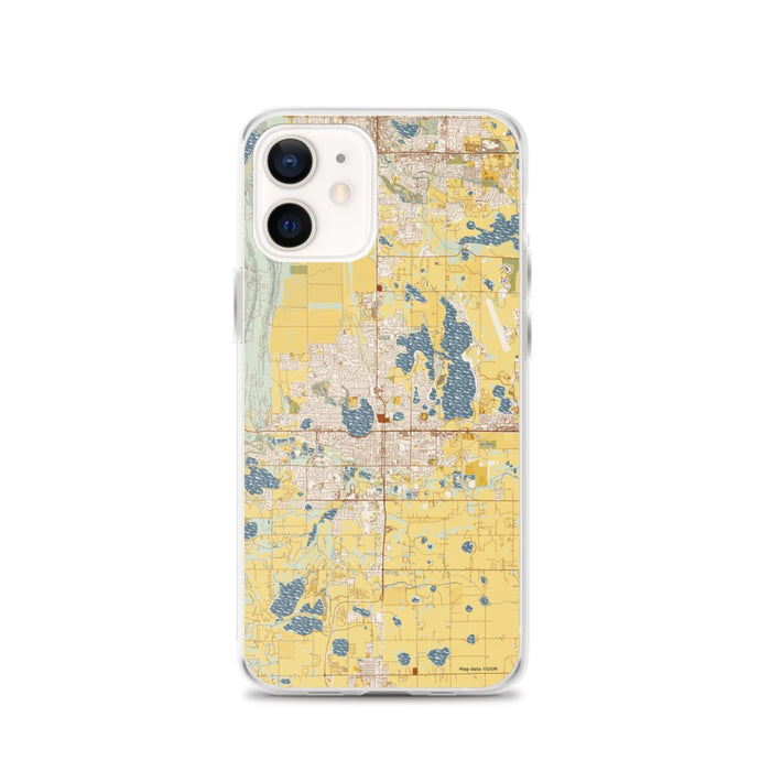 Custom Loveland Colorado Map iPhone 12 Phone Case in Woodblock