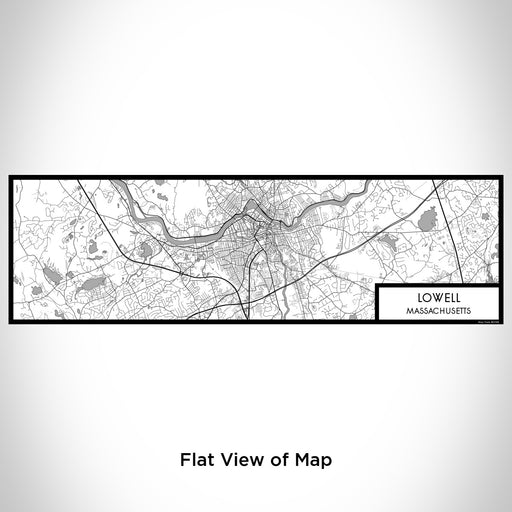 Flat View of Map Custom Lowell Massachusetts Map Enamel Mug in Classic