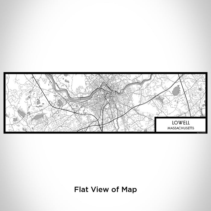 Flat View of Map Custom Lowell Massachusetts Map Enamel Mug in Classic