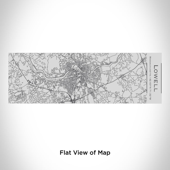 Rendered View of Lowell Massachusetts Map Engraving on 10oz Stainless Steel Insulated Cup with Sipping Lid