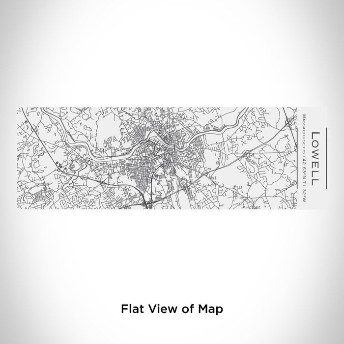 Rendered View of Lowell Massachusetts Map Engraving on 10oz Stainless Steel Insulated Cup with Sliding Lid in White