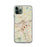 Custom iPhone 11 Pro Lowell Massachusetts Map Phone Case in Woodblock