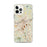 Custom iPhone 12 Pro Max Lowell Massachusetts Map Phone Case in Woodblock