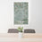 24x36 Lubbock Texas Map Print Portrait Orientation in Afternoon Style Behind 2 Chairs Table and Potted Plant