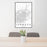 24x36 Lubbock Texas Map Print Portrait Orientation in Classic Style Behind 2 Chairs Table and Potted Plant