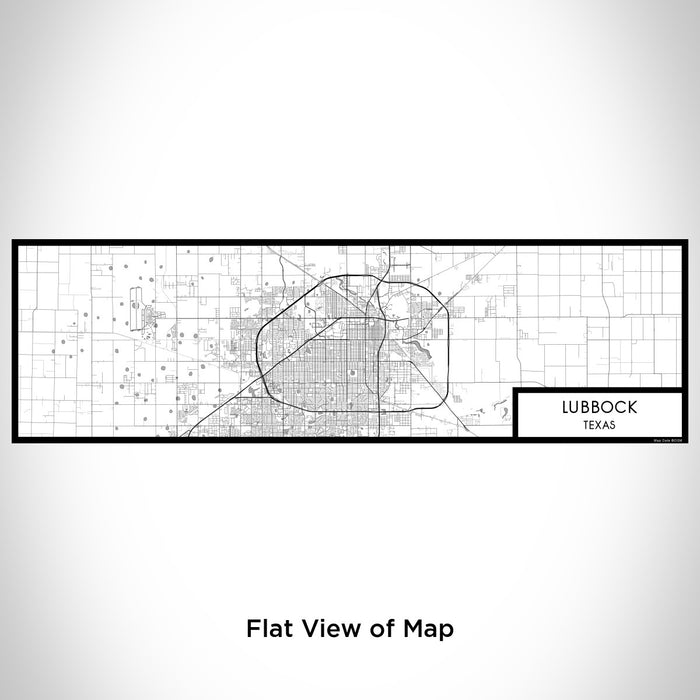 Flat View of Map Custom Lubbock Texas Map Enamel Mug in Classic