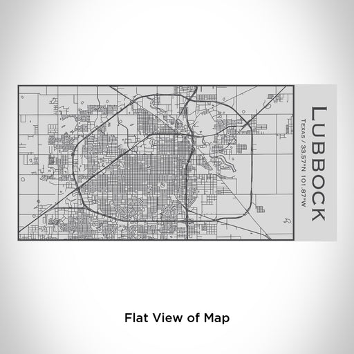 Rendered View of Lubbock Texas Map Engraving on 17oz Stainless Steel Insulated Cola Bottle