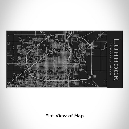 Rendered View of Lubbock Texas Map Engraving on 17oz Stainless Steel Insulated Cola Bottle in Black