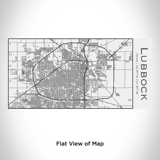 Rendered View of Lubbock Texas Map Engraving on 17oz Stainless Steel Insulated Cola Bottle in White