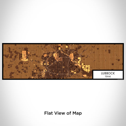 Flat View of Map Custom Lubbock Texas Map Enamel Mug in Ember