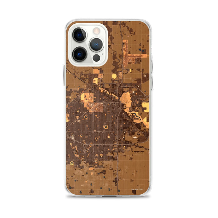 Custom Lubbock Texas Map iPhone 12 Pro Max Phone Case in Ember