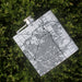 Lubbock Texas Custom Engraved City Map Inscription Coordinates on 6oz Stainless Steel Flask in White