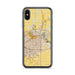 Custom Lubbock Texas Map Phone Case in Woodblock