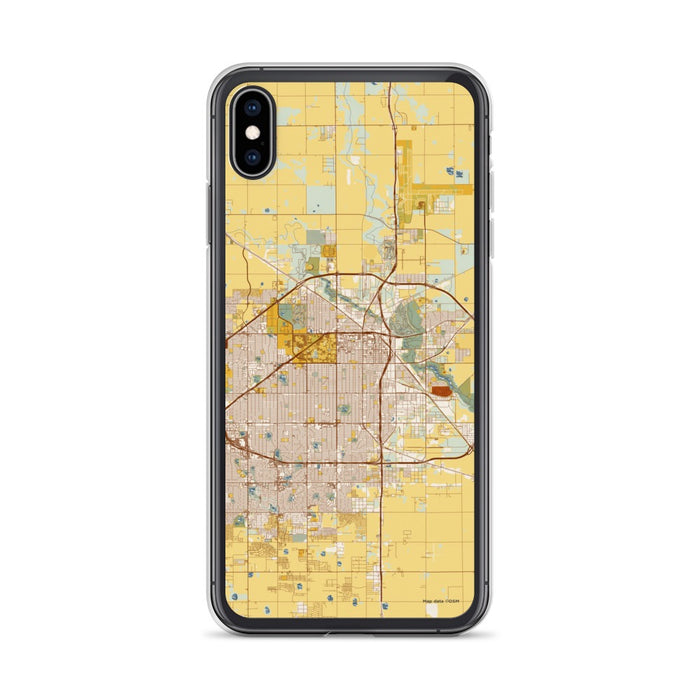 Custom Lubbock Texas Map Phone Case in Woodblock