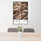 24x36 Lucile Idaho Map Print Portrait Orientation in Ember Style Behind 2 Chairs Table and Potted Plant