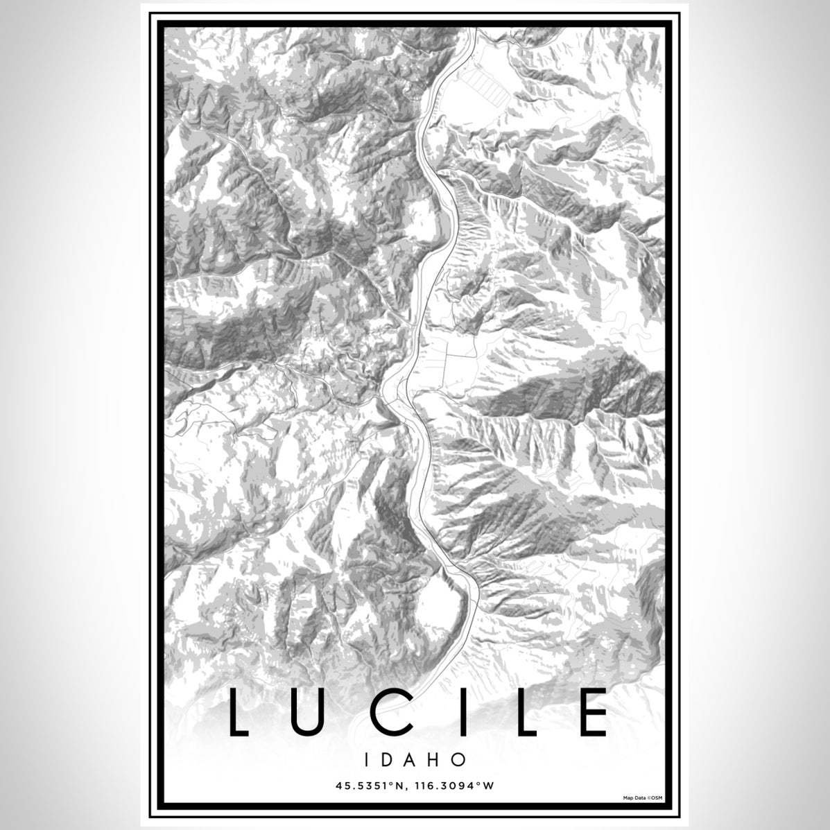Lucile Idaho Map Print in Classic — JACE Maps