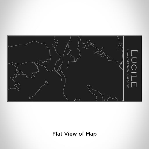Rendered View of Lucile Idaho Map Engraving on 17oz Stainless Steel Insulated Cola Bottle in Black