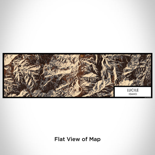 Flat View of Map Custom Lucile Idaho Map Enamel Mug in Ember