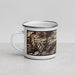 Left View Custom Lucile Idaho Map Enamel Mug in Ember