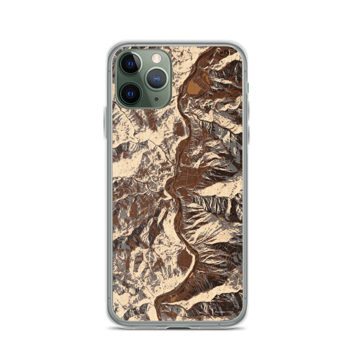 Custom iPhone 11 Pro Lucile Idaho Map Phone Case in Ember