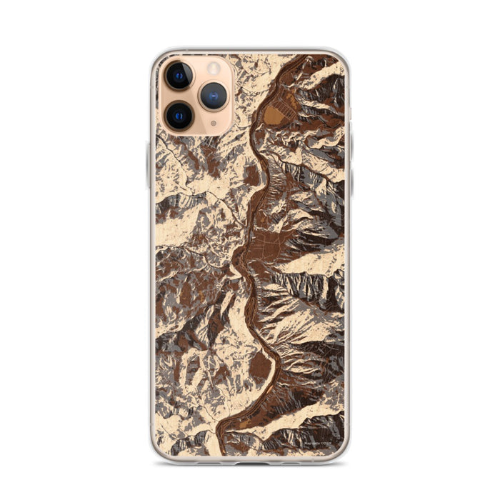 Custom iPhone 11 Pro Max Lucile Idaho Map Phone Case in Ember