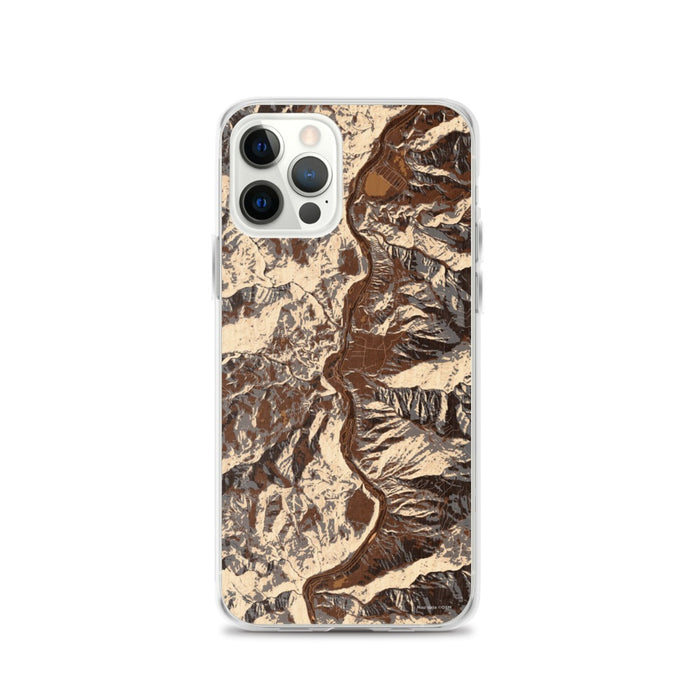 Custom iPhone 12 Pro Lucile Idaho Map Phone Case in Ember