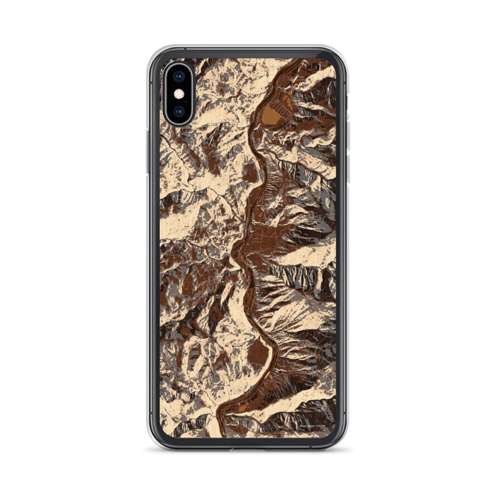 Custom iPhone XS Max Lucile Idaho Map Phone Case in Ember