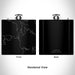 Rendered View of Lucile Idaho Map Engraving on 6oz Stainless Steel Flask in Black