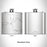 Rendered View of Lucile Idaho Map Engraving on 6oz Stainless Steel Flask